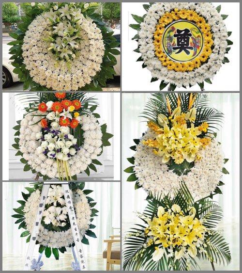 河南南阳新野县上庄乡田庄村花圈速递